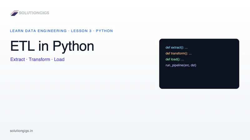 Build Your First ETL Pipeline in Python (Tutorial)