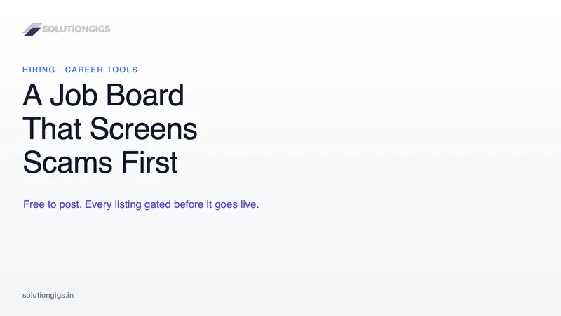 A Developer Job Board That Screens Scams Before They Go Live