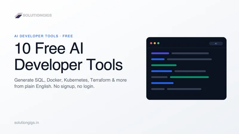 10 Free AI Developer Tools (No Signup)
