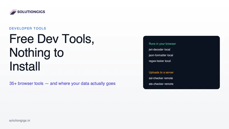 Free Developer Tools You Can Use Without Installing Anything