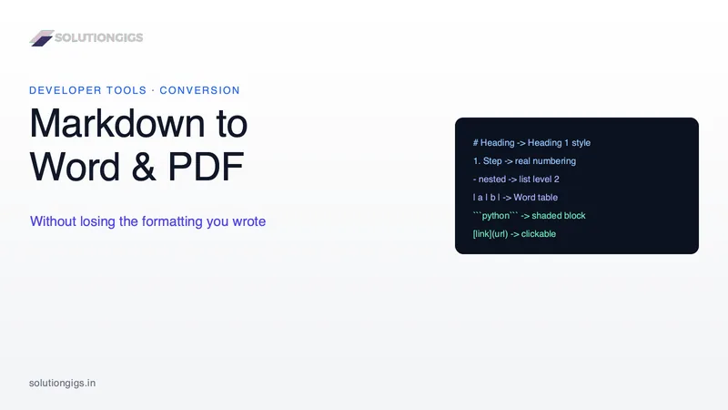 How to Convert Markdown to Word and PDF Without Losing Formatting