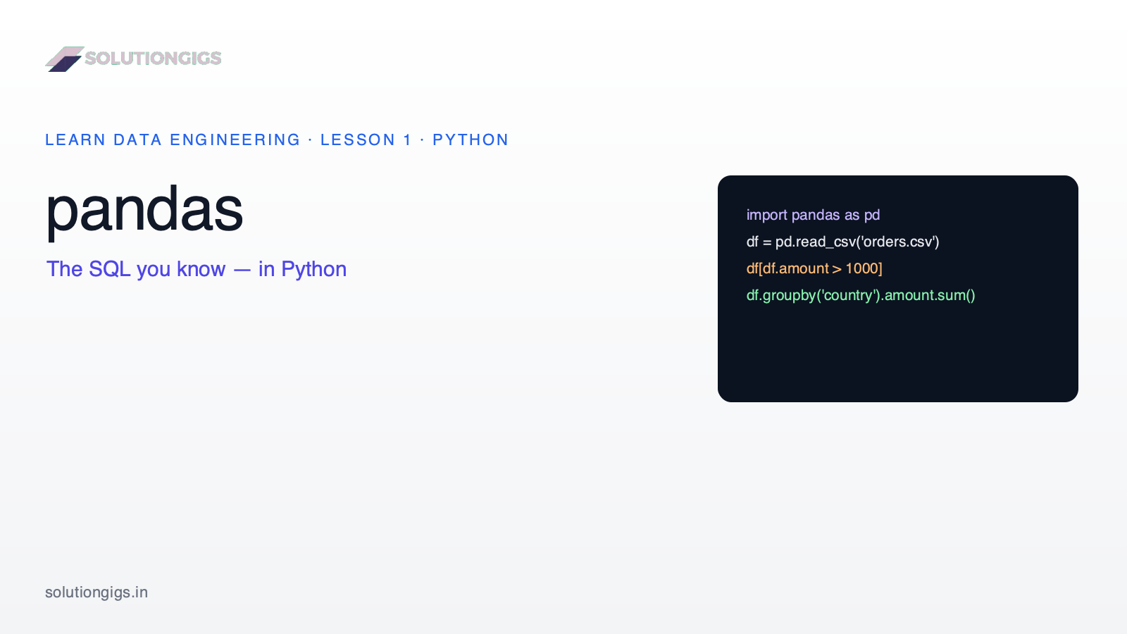 pandas Tutorial for Data Engineering: The Essentials (2026)
