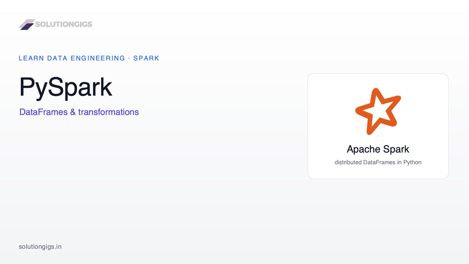 PySpark Fundamentals: DataFrames & Transformations (2026)