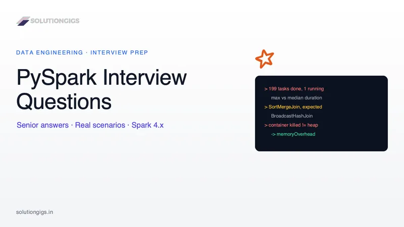PySpark Interview Questions and Answers: Senior-Level Guide