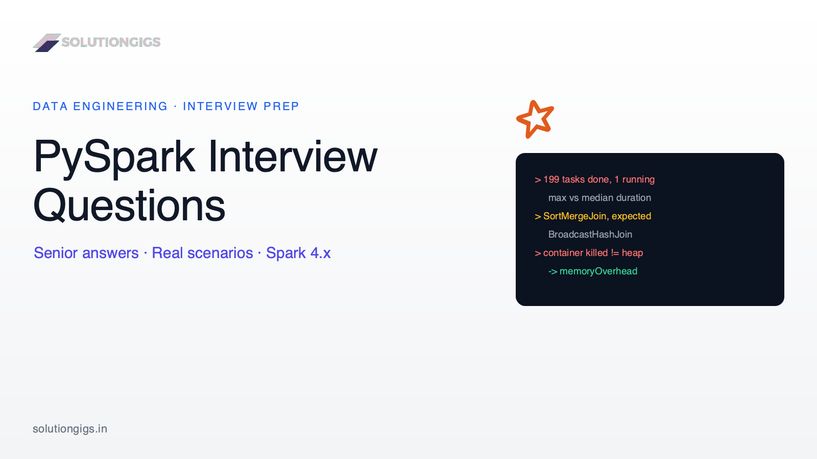 PySpark Interview Questions and Answers: Senior-Level Guide
