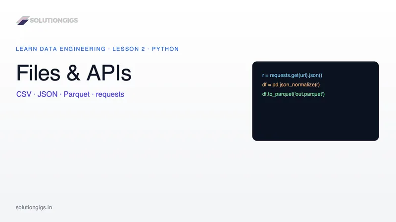 Python: Read Files, APIs & JSON into a DataFrame
