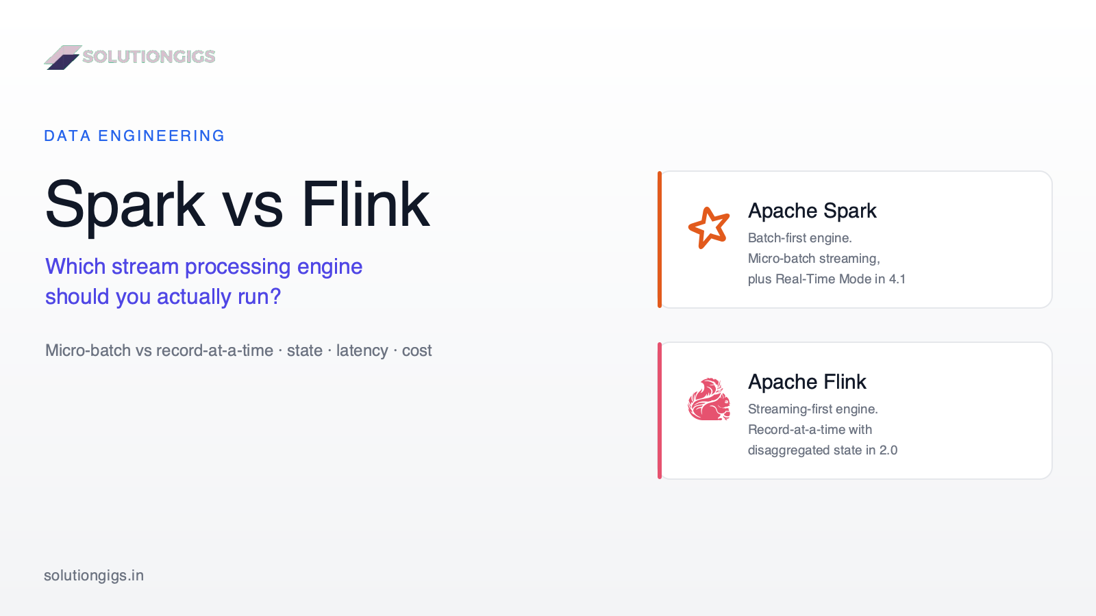 Spark vs Flink: Which Stream Processing Engine to Choose