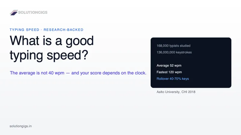 What Is a Good Typing Speed? What 136 Million Keystrokes Say