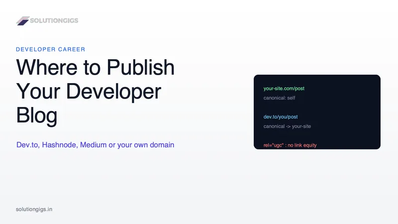 Where to Publish Your Developer Blog: Dev.to, Hashnode, Medium or Your Own Domain